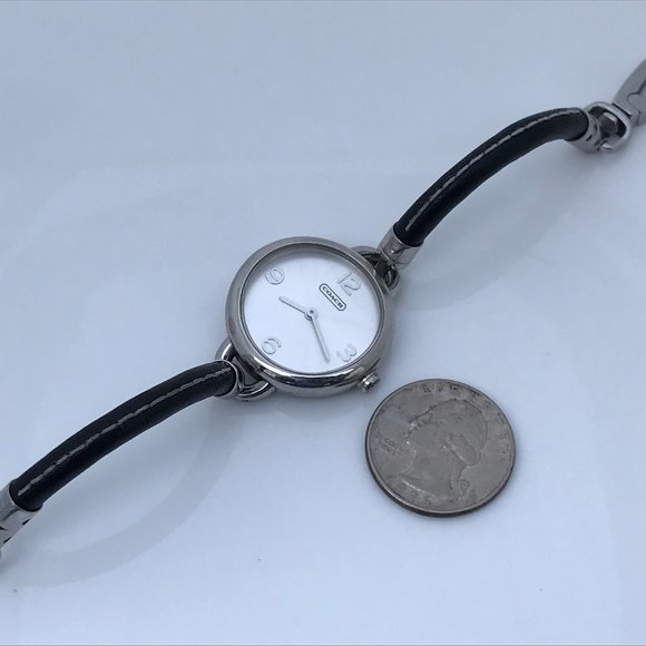 Coach New York Women Watch Black Leather Band CA.3 - Picture 3 of 9